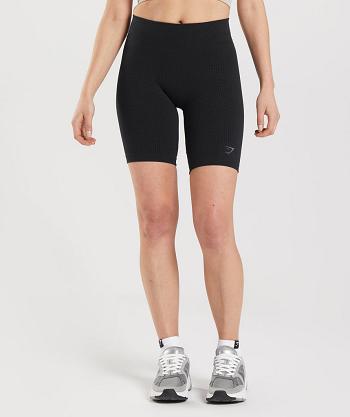 Gymshark Pause Seamless Cycling Ženske Kratke Hlače Crne | HR 3922PJJ